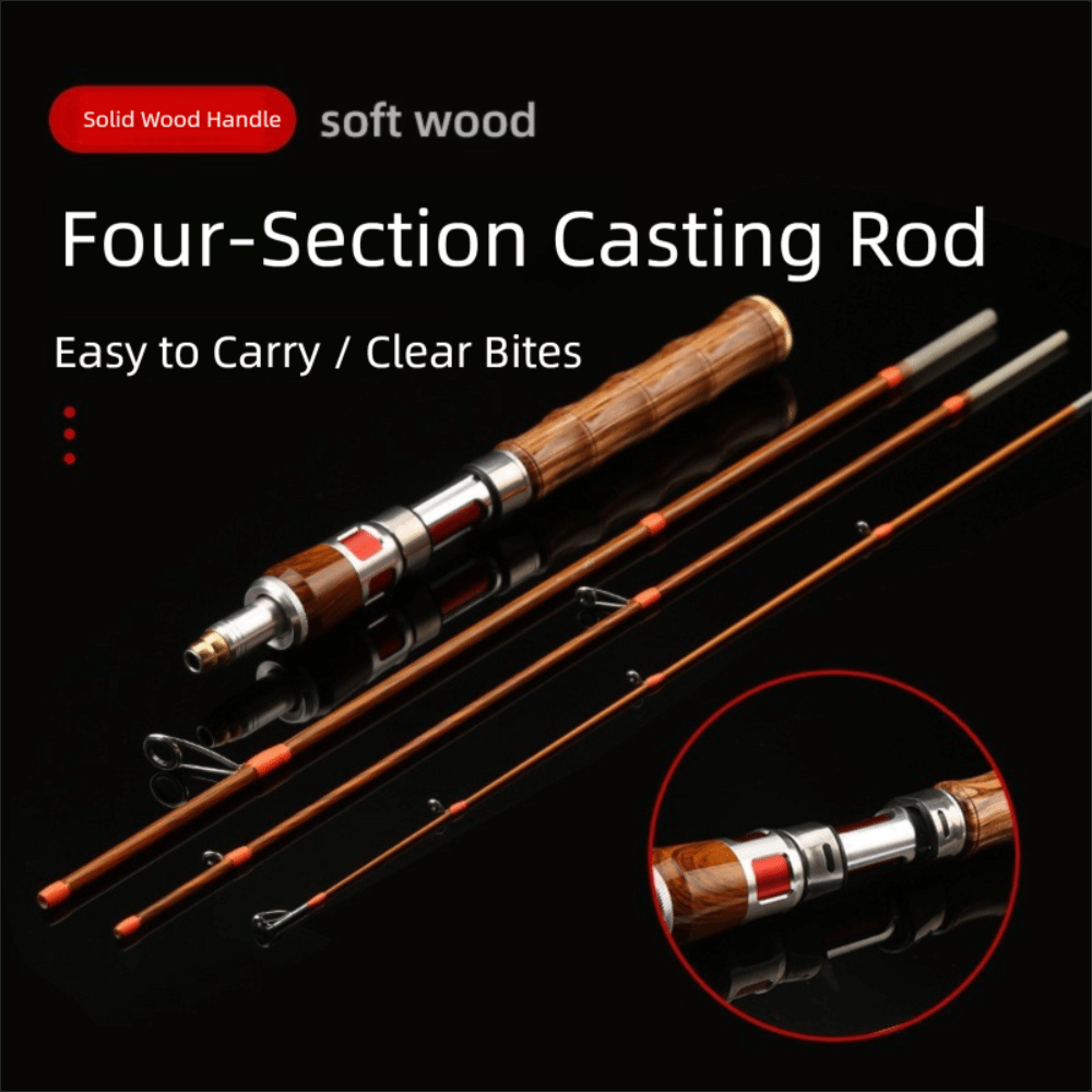 Fishing Rod Carbon Fiber - 4-секционная спиннинговая удочка, спиннинг UL Power